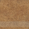 STAIR TREAD ALPINO BROWN RUSTIC GLAZED SIZE : 33/33 cm CLASS 1 ( PCS.1 )K.J.GRES S.A.