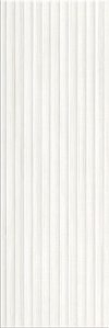 WALL TILES ELEGANT STRIPES WHITE STRUCTURE GLOSS SIZE : 25,/75 cm CLASS 1 ( PACK.1,12 M2 )K.J.OPOCZNO
