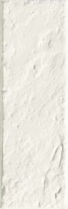 WALL TILES ALL IN WHITE 6 STRUCTURE SATIN - GLAZED SIZE : 7,8/23,7 cm CLASS 1 ( PACK.0,28 M2 )K.J.TUBĄDZIN