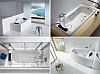 Bath A248162000 / 8414329801705 Hall rectangular acrylic bathtub 170X75 cm, rectangular with headboard, white capacity 220 L