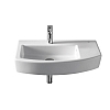 Maxi Clean sink A32762000M / 8414329615180 65x42 cm asymmetrical wall from the counter on the right, with tap hole in the middle, with overflow hole, mounting kit Installation: mounting on the wall or on the countertop