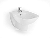 Bidet A355995000 / 8433290308365 suspended from the tap hole in the middle, with overflow hole, with no visible mounting holes cover with mounting hardware, bidet length: 54 cm. Installation: mounting frame.