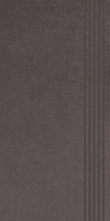 STAIR TREAD GRES PORCELAIN INTERO NERO RECTYFIC.SIZE : 29,8/59,8 cm SATIN - GLAZED CLASS 1 ( PCS.1 )K.J.PARADYŻ
