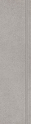 STAIR TREAD GRES PORCELAIN INTERO SILVER RECTYFIC.SIZE : 29,8/119,8 cm SATIN - GLAZED CLASS 1 ( PCS.1 )K.J.PARADYŻ