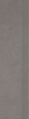 STAIR TREAD GRES PORCELAIN INTERO GRYS RECTYFIC.SIZE : 29,8/119,8 cm SATIN - GLAZED CLASS 1 ( PCS.1 )K.J.PARADYŻ