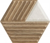 Woodskin Mix Heksagon Structure Mat C Wall Tiles Size : 19,8X17,1 Class 1