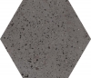 GRES PORCELAIN FLOOR TILES INDUSTRIALDUST GRAPHITE SATIN - MATT OKTAGONAL SIZE : 19,8/17,1 cm CLASS 1 ( PACK.0,82 M2 )