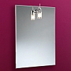 Leila Mirror art no: 64281500 Size: H70 x W50 x D3.5cm Sophisticated and steam free due to its unique back fitted Demista pad. Single halogen light with glass shade.